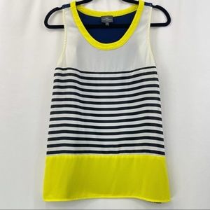 Market & Spruce Stitch Fix Yellow, Blue, White Striped Tank Top